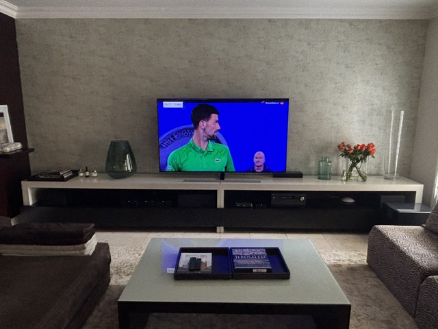 Integra AVR, B&W loudspeakers, Samsung QLED TV Integra AVR, B&W loudspeakers, Samsung QLED TV